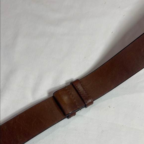 Brown Leather Belt with Silver Snake Buckle - Picture 5 of 11